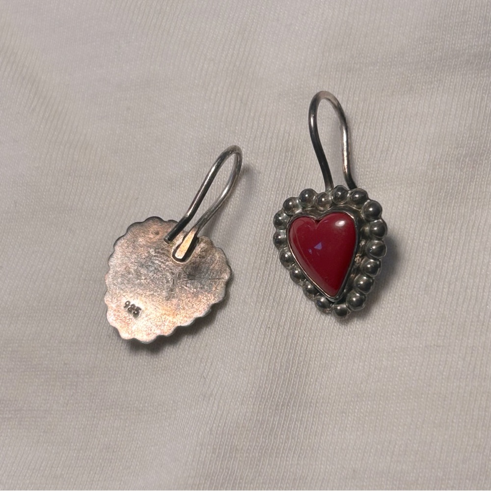 925 Sterling Silver Heart Earrings